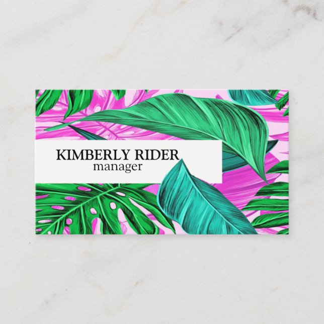 Monstera Visitenkarte (Vorderseite)