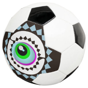 Monsterauge auf dem Ball, der gruselig ist Fußball