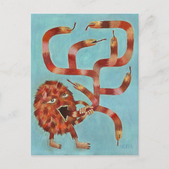 Monsterbation Postkarte (Vorderseite)