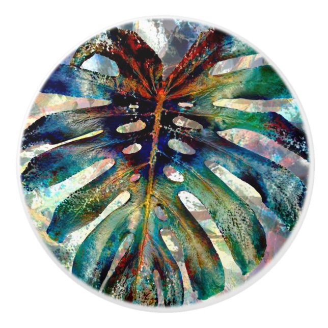 Monsterer Dschungel Keramikknauf (Vorderseite)