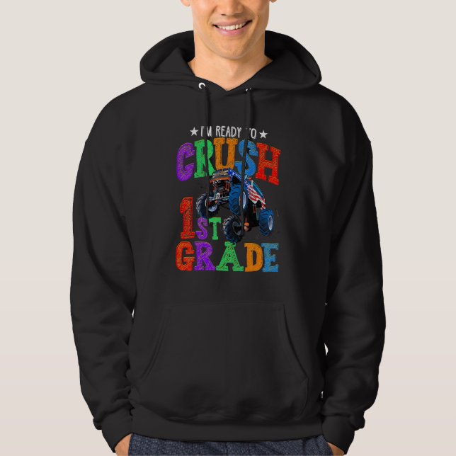 Monsterfahrer der ersten Klasse zum Schulbock zurü Hoodie (Vorderseite)