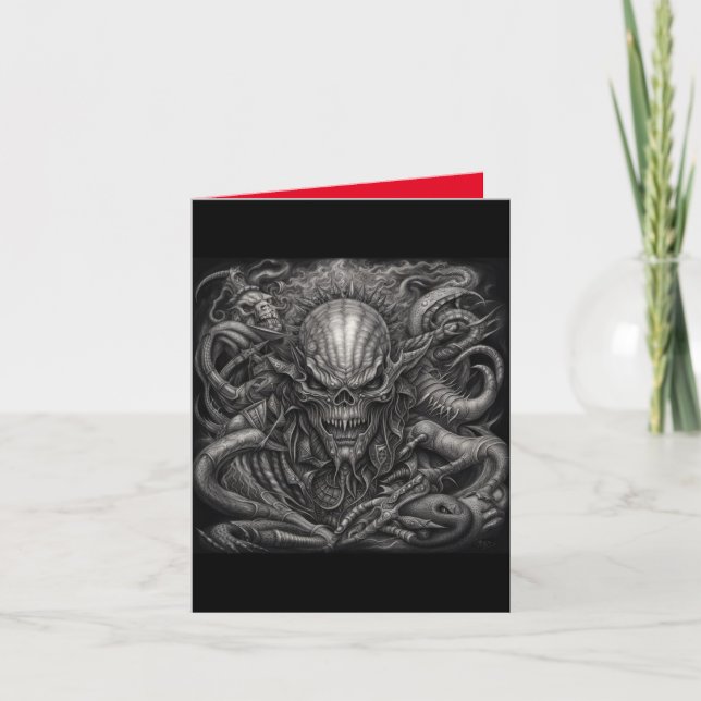 Monsterkarte für Schwermetalle Dankeskarte (Vorderseite)