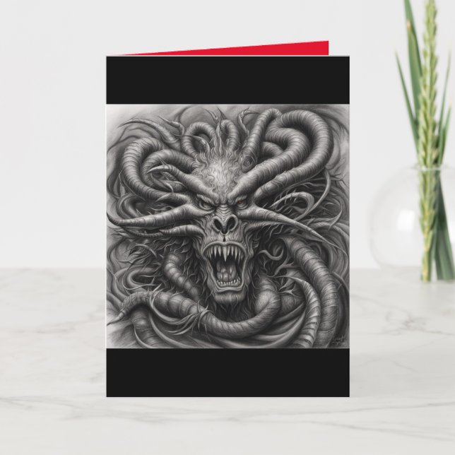 Monsterkarte für Schwermetalle Dankeskarte (Vorderseite)