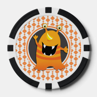 Monsterorange Pokerchips