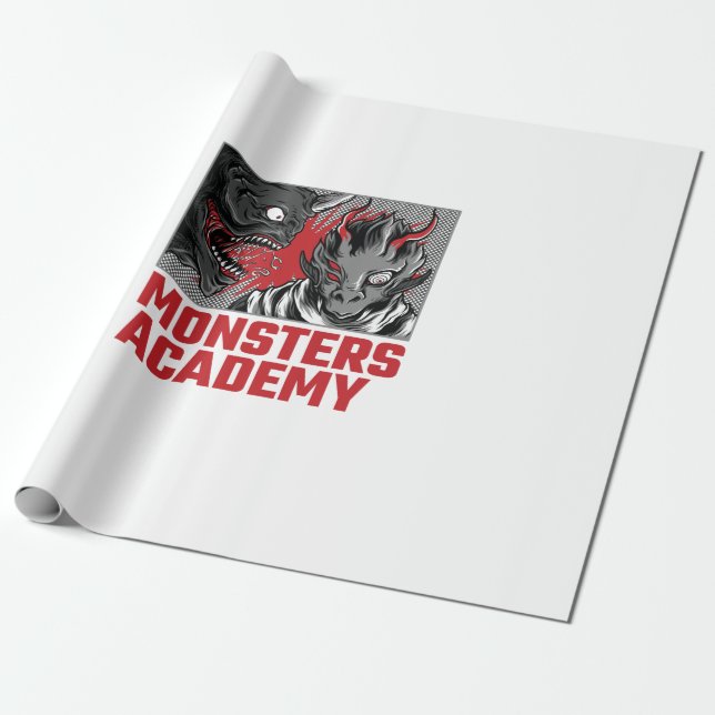 MONSTERS ACADEMY GESCHENKPAPIER (Ungerollt)