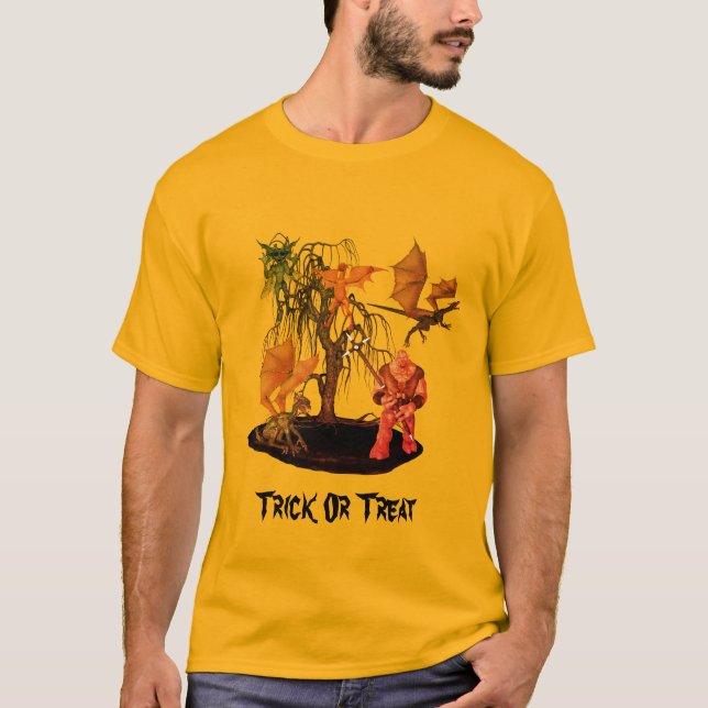 Monsters Goblins Kreaturen Halloween T-Shirt (Vorderseite)