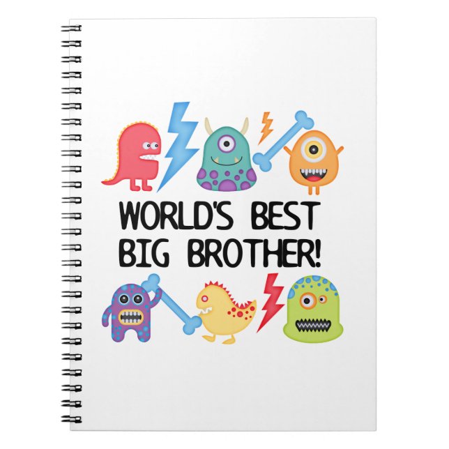 Monsters World Best Big Brother Notizblock (Vorderseite)