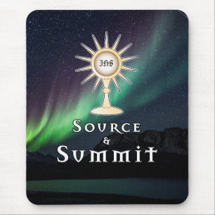 Monstrance Source & Summit Aurora Borealis Mousepad