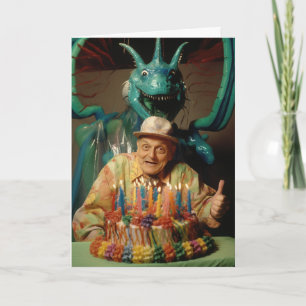 Monstre d'une carte d'anniversaire de fête