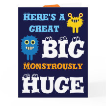 Monstre énormes carte du joyeux anniversaire