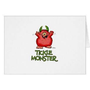 Monstre rouge mignon de chatouillement par