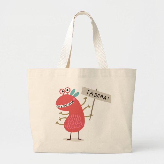 MONSTRE ROUGE TA DAAA ! SAC FOURRE-TOUT PERSONNALI (Devant)