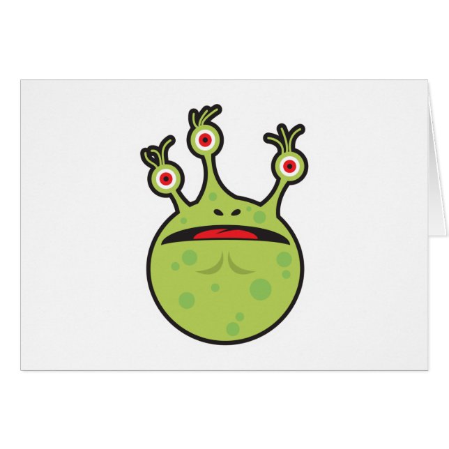 monstre vert drôle (Devant horizontal)