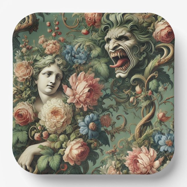 Monstres au Paradis – Gothic Victorian Pappteller (Vorderseite)