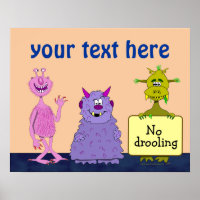 Monstres mignonnes pour enfants Poster