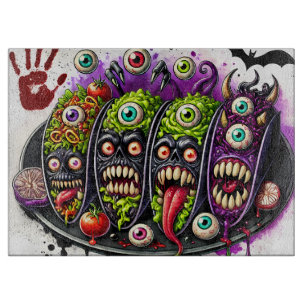 Monstrosisches Halloween Küche Kunst Schneidebrett