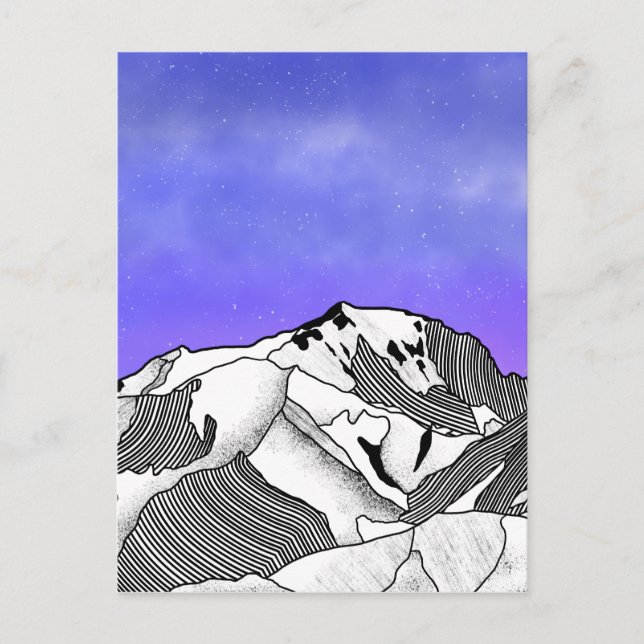 Mont-Blanc-Abend Postkarte (Vorderseite)