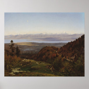 Mont-Blanc aus Saint-Cergues, 1869 Poster