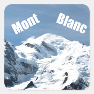 Mont Blanc Berg - Prachtvoll! Quadratischer Aufkleber