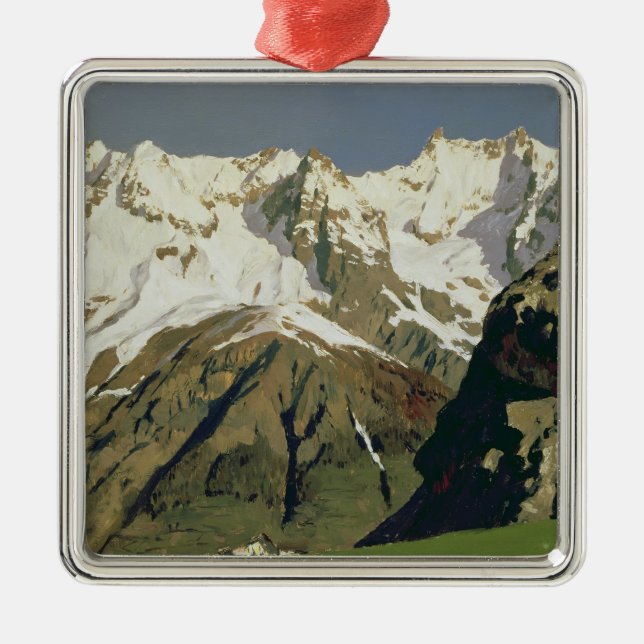 Mont Blanc-Berge, 1897 Silbernes Ornament (Vorne)