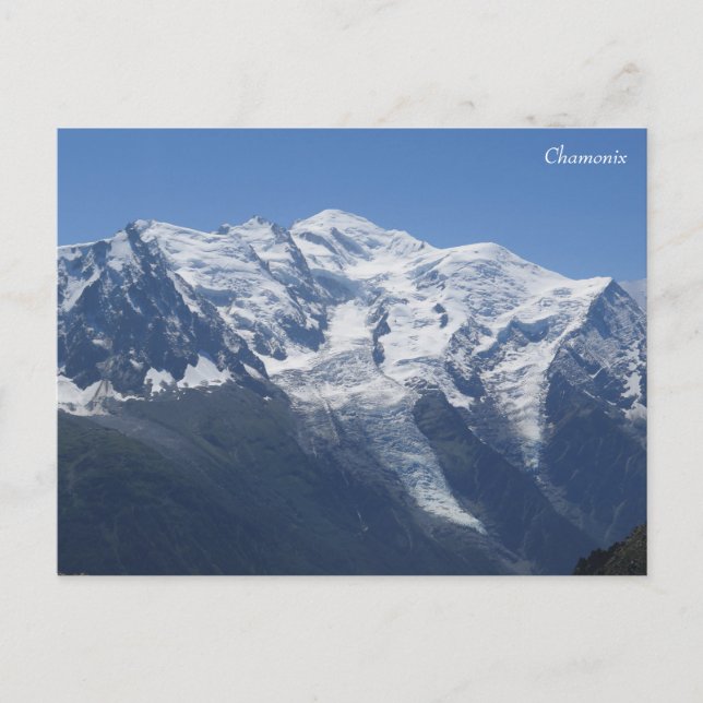 Mont Blanc Chamonix Postkarte (Vorderseite)