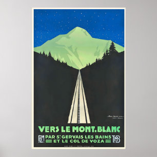 Mont Blanc Chamonix Skifahren Alpen Frankreich Vin Poster