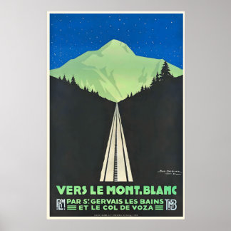 Mont Blanc Chamonix Skifahren Alpen Frankreich Vin Poster