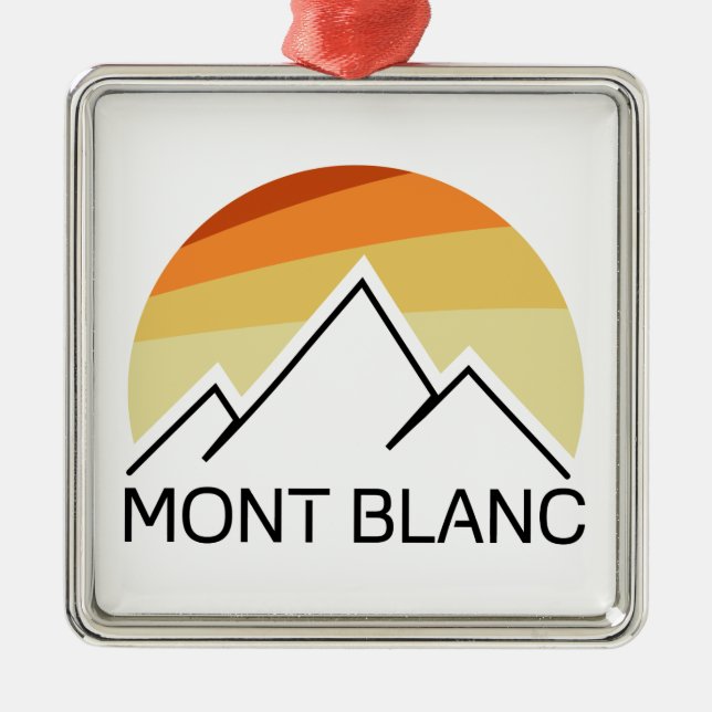 Mont Blanc France Retro Ornament Aus Metall (Vorne)