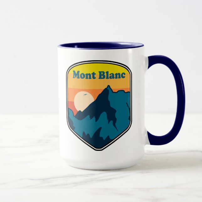 Mont Blanc France Sunrise Tasse (Rechts)