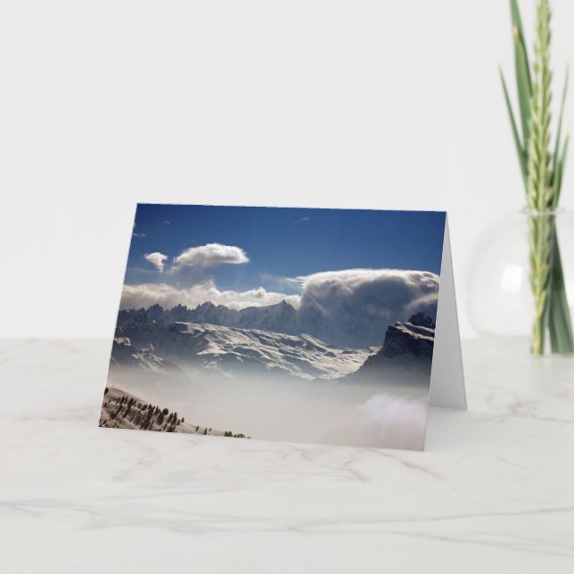 Mont Blanc Frankreich Feiertagskarte (Vorderseite)