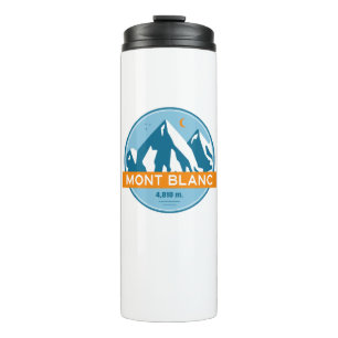 Mont Blanc Frankreich Sterne Mond Thermosbecher