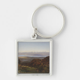 Mont Blanc gesehen von Heiligem-Cergues, 1869 Schlüsselanhänger