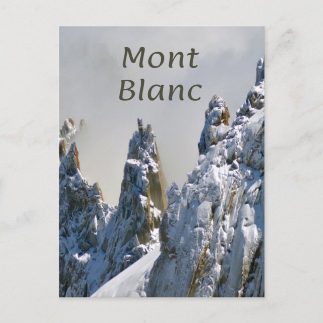 Mont Blanc Monte Bianco Postkarte (Vorderseite)