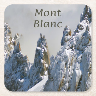 Mont Blanc Monte Bianco Rechteckiger Pappuntersetzer