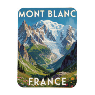 Mont Blanc Schneegipfel Frankreich Bergblick Magnet