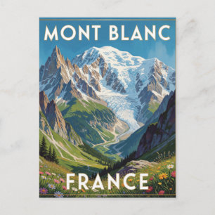 Mont Blanc Schneegipfel Frankreich Bergblick Postkarte