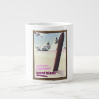 mont blanc Snowboarden Reiseplakat.