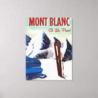 Mont Blanc Vintages Skifahrplakat