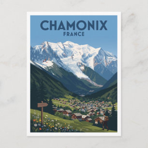 Mont Blanc von Chamonix Frankreich Geschenk Postkarte