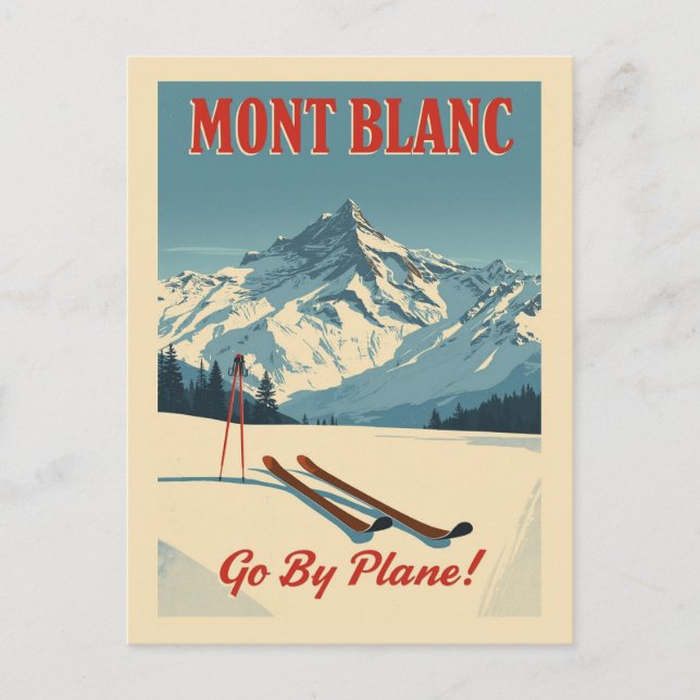 Mont Blanc Winter Escape Postkarte (Vorderseite)