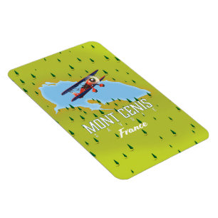Mont Cenis Savoie, france Map Magnet