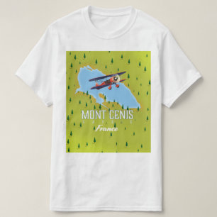 Mont Cenis Savoie, france Map T-Shirt