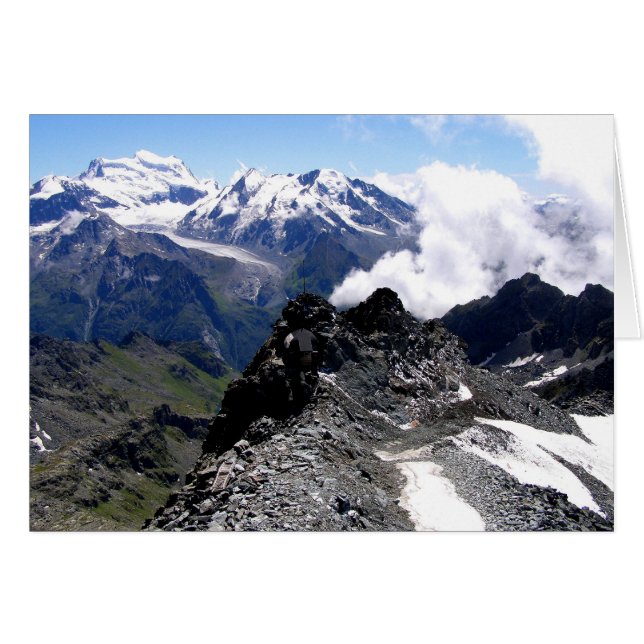 Mont Fort mit Bergkarte (Vorderseite (Horizontal))