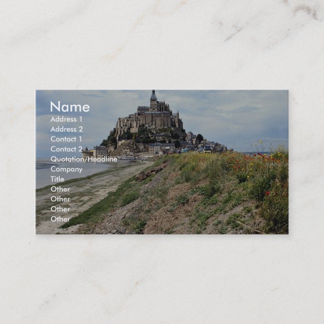 Mont-Heilig-Michel, Normandie, Frankreich Visitenkarte (Vorderseite)
