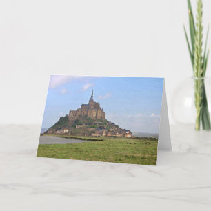 Mont Heilig-Michele-Aquarell-Gruß-Karte Karte