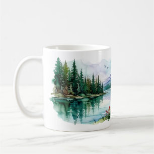 Mont Rainier Lac Canoë Pacifique Nord-Ouest Mug Ar
