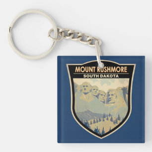 Mont Rushmore Dakota du Sud Voyage Art Vintage