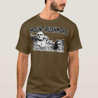 Mont Rushmore en TShirt noir et blanc