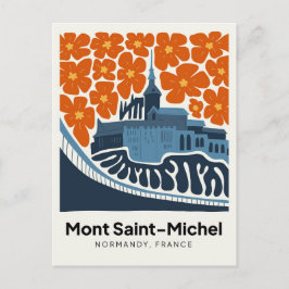 Mont Saint Michel Frankreich abstrakter Reiseraum Postkarte