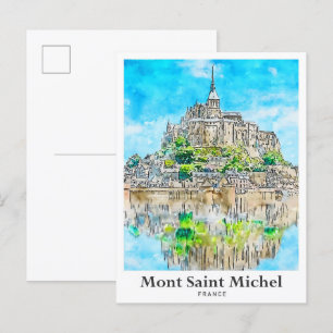 Mont Saint Michel Frankreich Besuchen Sie die Univ Postkarte